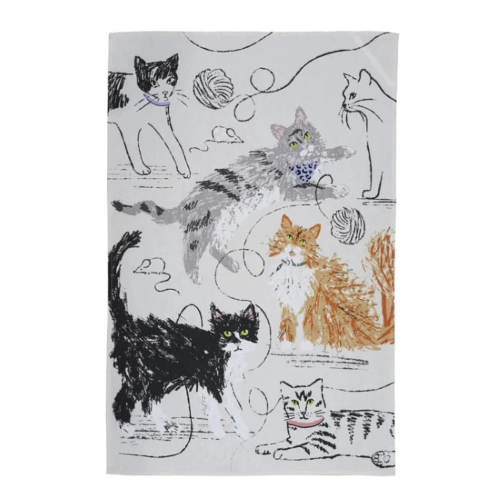 ULSTER WEAVERS 🐾 Feline Friends Cat Kitchen Towel - Picture 1 of 6